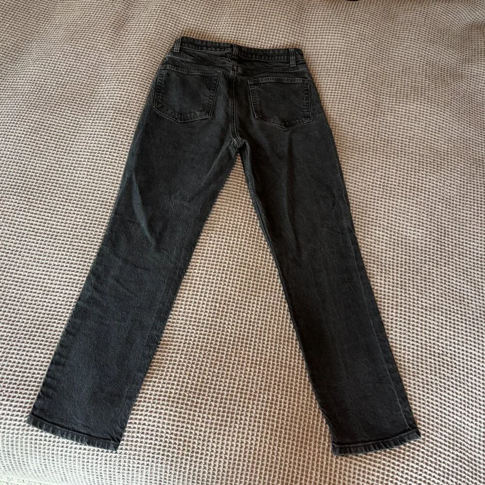 Reformation Liza Ultra High Rise Straight Jeans Black High-waisted Jeans - Picture 3 of 4